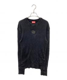 DIESEL（ディーゼル）の古着「リブダメージ加工ニット」｜ブラック