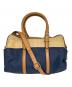 TORY BURCH（トリーバーチ）の古着「切替ストロー2WAYバッグ」｜ネイビー×ブラウン