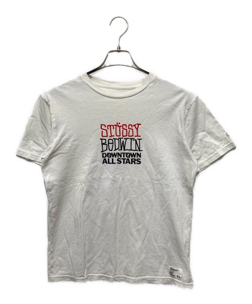 stussy（ステューシー）stussy (ステューシー) BEDWIN &THE HEARTBREAKERS (ベドウィンアンドザ ハートブレイカーズ) プリントTシャツ ホワイト サイズ:Mの古着・服飾アイテム