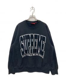 SUPREME（シュプリーム）の古着「シティーズ アーク クルーネック スウェットトレーナー」｜ブラック