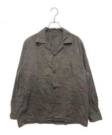 Wild Life Tailor（ワイルドライフテイラー）の古着「ダークカラー ロングスリーブ アロハシャツ」｜ブラウン