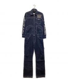 VANSON（バンソン）の古着「デニムオールインワン」｜ネイビー