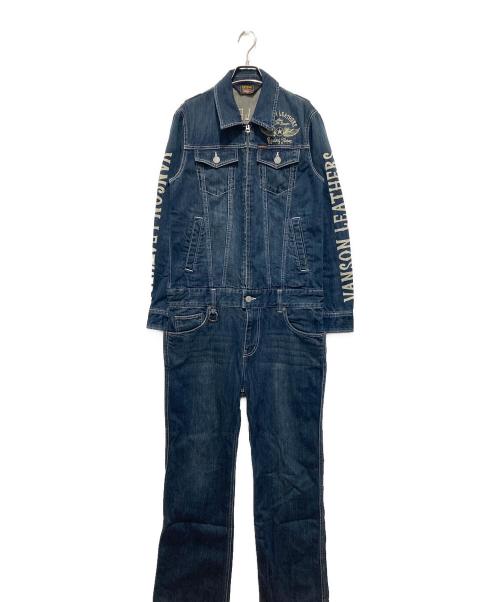 VANSON（バンソン）VANSON (バンソン) デニムオールインワン ネイビー サイズ:Mの古着・服飾アイテム