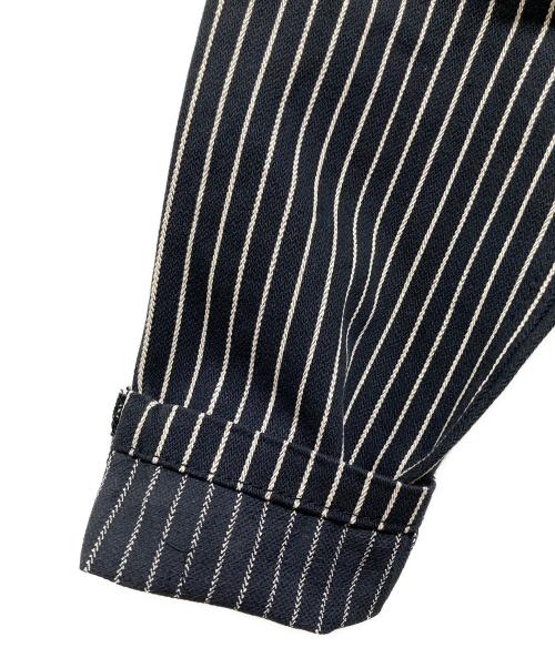 VANSON（バンソン）VANSON (バンソン) デニムストライプオールインワン ネイビー サイズ:Mの古着・服飾アイテム