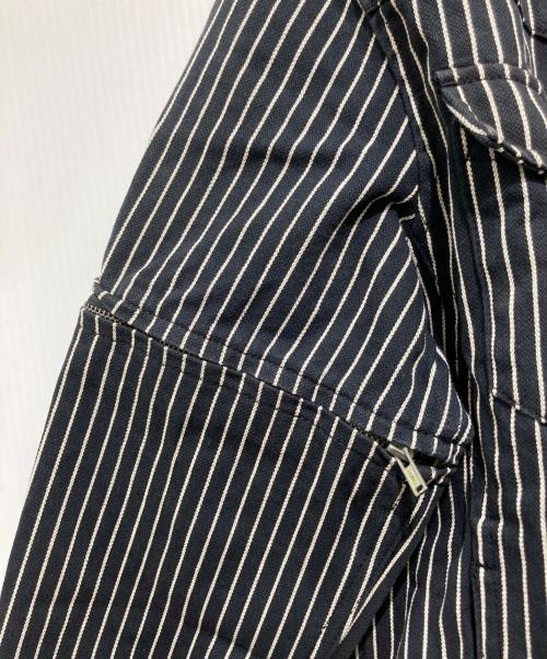 VANSON（バンソン）VANSON (バンソン) デニムストライプオールインワン ネイビー サイズ:Mの古着・服飾アイテム