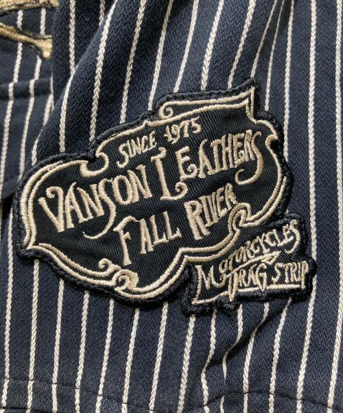 VANSON（バンソン）VANSON (バンソン) デニムストライプオールインワン ネイビー サイズ:Mの古着・服飾アイテム