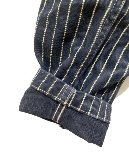 VANSON（バンソン）VANSON (バンソン) デニムストライプオールインワン ネイビー サイズ:Mの古着・服飾アイテム