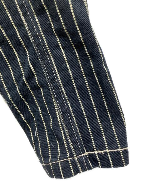 VANSON（バンソン）VANSON (バンソン) デニムストライプオールインワン ネイビー サイズ:Mの古着・服飾アイテム