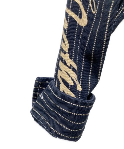 VANSON（バンソン）VANSON (バンソン) デニムストライプオールインワン ネイビー サイズ:Mの古着・服飾アイテム