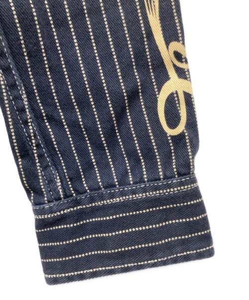 VANSON（バンソン）VANSON (バンソン) デニムストライプオールインワン ネイビー サイズ:Mの古着・服飾アイテム