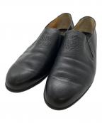 BALLYバリー）の古着「エンブレム刺繍スリッポン」｜ブラック