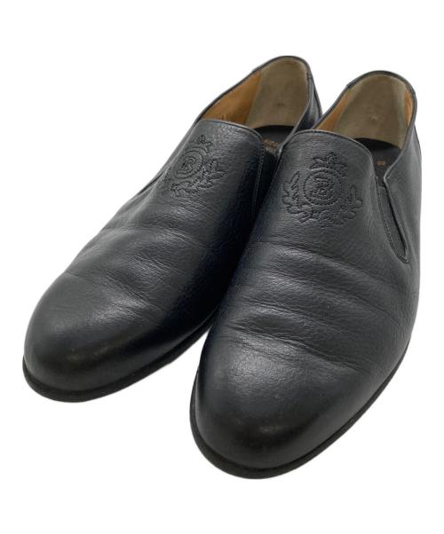 BALLY（バリー）BALLY (バリー) エンブレム刺繍スリッポン ブラック サイズ:26cmの古着・服飾アイテム