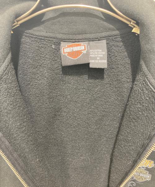 HARLEY-DAVIDSON（ハーレーダビッドソン）HARLEY-DAVIDSON (ハーレーダビッドソン) 00sプリントジップスウェットベスト ブラック サイズ:Mの古着・服飾アイテム