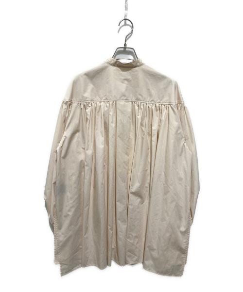 LE PHIL（ル フィル）LE PHIL (ル フィル) ライトタイプライターギャザーブラウス ベージュ サイズ:FREEの古着・服飾アイテム