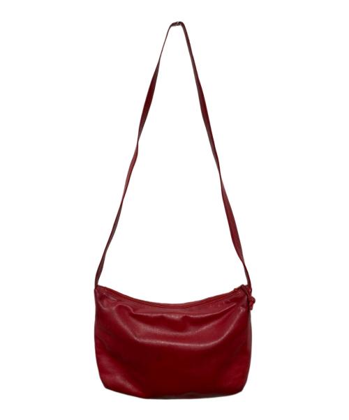 LOEWE（ロエベ）LOEWE (ロエベ) アナグラムレザーショルダーバッグ レッドの古着・服飾アイテム