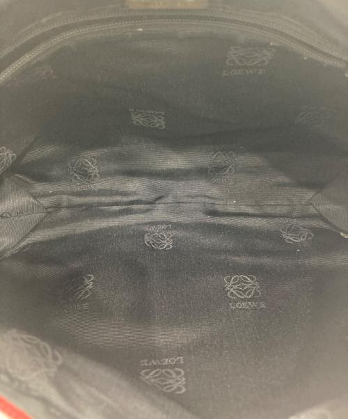 LOEWE（ロエベ）LOEWE (ロエベ) アナグラムレザーショルダーバッグ レッドの古着・服飾アイテム