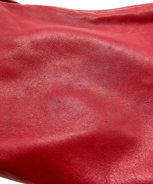 LOEWE（ロエベ）LOEWE (ロエベ) アナグラムレザーショルダーバッグ レッドの古着・服飾アイテム