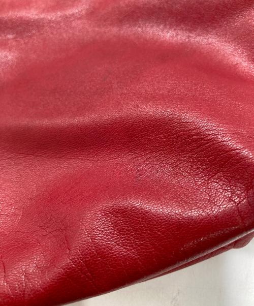 LOEWE（ロエベ）LOEWE (ロエベ) アナグラムレザーショルダーバッグ レッドの古着・服飾アイテム