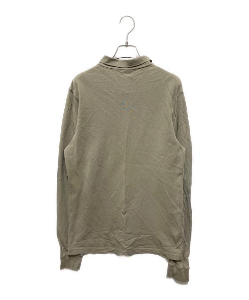 FRED PERRY（フレッドペリー）FRED PERRY (フレッドペリー) ロゴ刺繍長袖ポロシャツ カーキ サイズ:Mの古着・服飾アイテム
