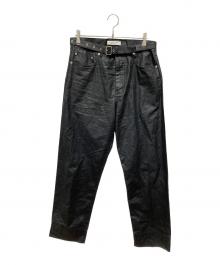 beautiful people（ビューティフルピープル）の古着「リネンチンツベルテッドベルテッドパンツ」｜ブラック