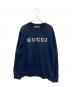 GUCCI（グッチ）の古着「エンブロイダリー コットンジャージー スウェットシャツ」｜ネイビー