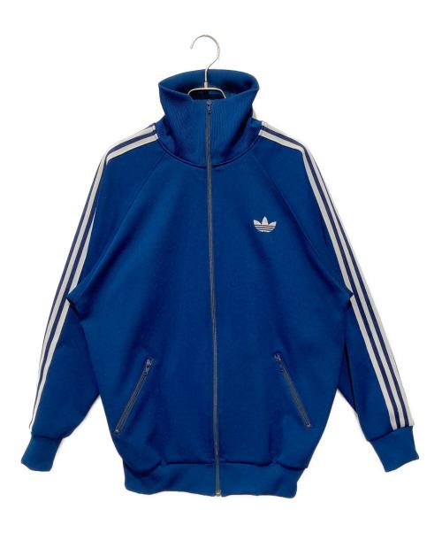 adidas（アディダス）adidas (アディダス) トレフォイル刺繍ジャケット ブルー サイズ:Lの古着・服飾アイテム