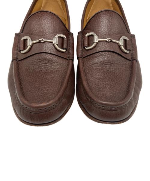 GUCCI（グッチ）GUCCI (グッチ) ビットローファー ブラウン サイズ:W7の古着・服飾アイテム