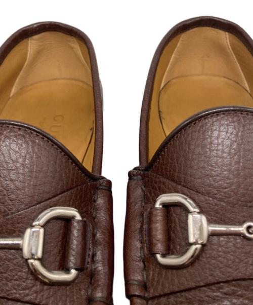 GUCCI（グッチ）GUCCI (グッチ) ビットローファー ブラウン サイズ:W7の古着・服飾アイテム