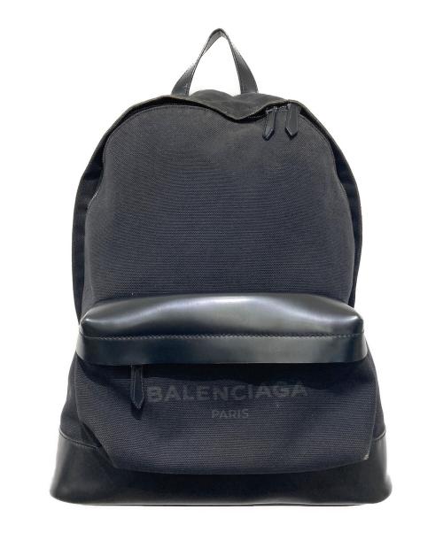 BALENCIAGA（バレンシアガ）BALENCIAGA (バレンシアガ) Canvas Leather Backpack リュック ブラック サイズ:OneSizeの古着・服飾アイテム