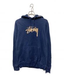 stussy（ステューシー）の古着「ロゴ刺繍パーカー」｜ネイビー