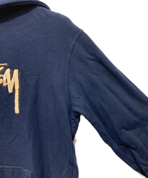 stussy（ステューシー）stussy (ステューシー) ロゴ刺繍パーカー ネイビー サイズ:Mの古着・服飾アイテム