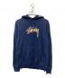 stussy（ステューシー）の古着「ロゴ刺繍パーカー」｜ネイビー