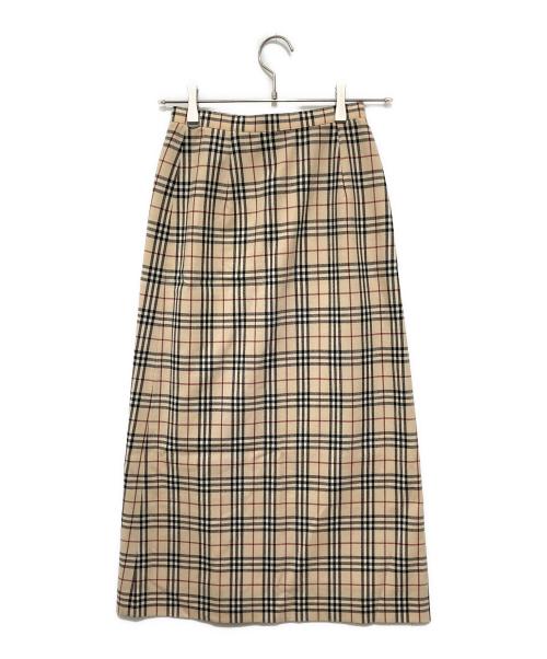 BURBERRY LONDON（バーバリーロンドン）BURBERRY LONDON (バーバリーロンドン) ノバチェックウールスカート ベージュ サイズ:5の古着・服飾アイテム
