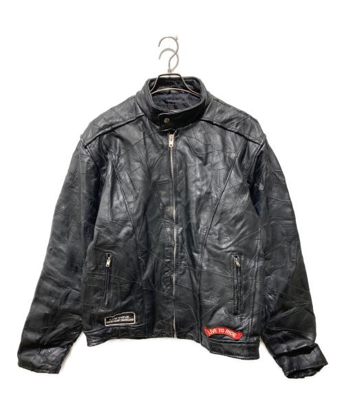 Diamond Plate（ダイヤモンドプレート）diamond plate (ダイヤモンドプレート) レザージャケット ブラック サイズ:Lの古着・服飾アイテム