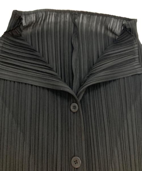 PLEATS PLEASE（プリーツプリーズ）PLEATS PLEASE (プリーツプリーズ) プリーツカーディガン ブラック サイズ:Ｌの古着・服飾アイテム