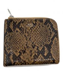 A.P.C.（アーペーセー）の古着「L-shaped zip python wallet」｜ブラウン