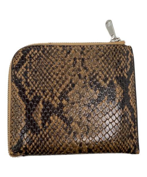 A.P.C.（アーペーセー）A.P.C. (アーペーセー) L-shaped zip python wallet ブラウン サイズ:OneSizeの古着・服飾アイテム