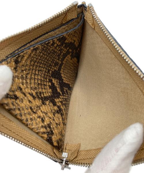 A.P.C.（アーペーセー）A.P.C. (アーペーセー) L-shaped zip python wallet ブラウン サイズ:OneSizeの古着・服飾アイテム