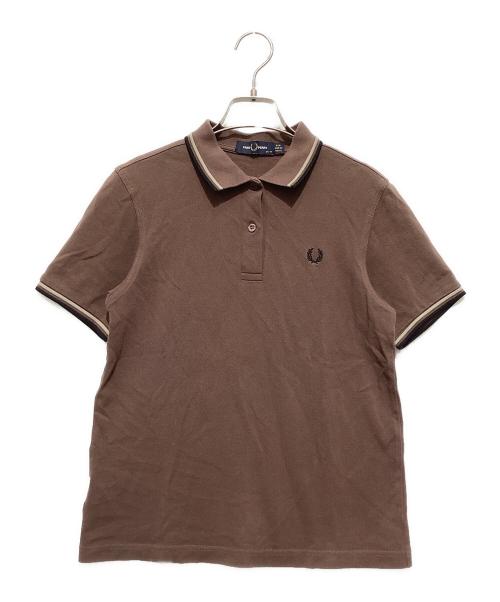 FRED PERRY（フレッドペリー）FRED PERRY (フレッドペリー) ロゴ刺繍ポロシャツ ブラウン サイズ:UK10の古着・服飾アイテム