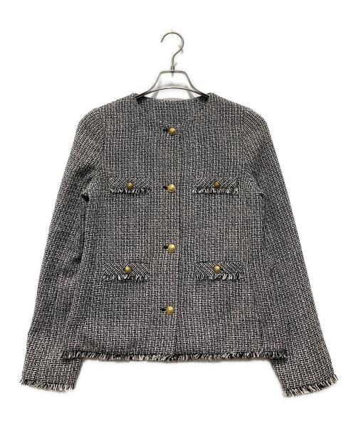 Snidel（スナイデル）Snidel (スナイデル) ツイード クラシックジャケット グレー サイズ:Sの古着・服飾アイテム