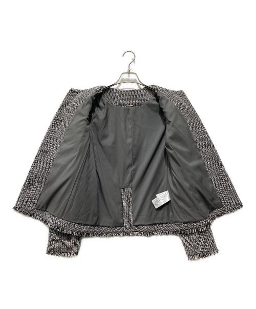 Snidel（スナイデル）Snidel (スナイデル) ツイード クラシックジャケット グレー サイズ:Sの古着・服飾アイテム
