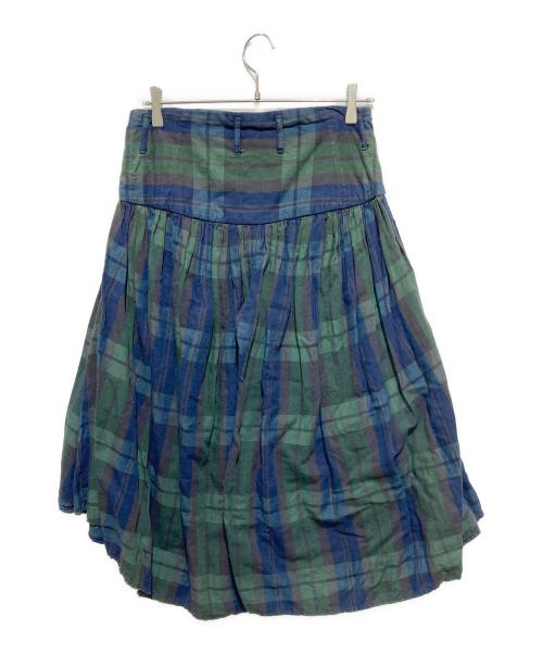 KAPITAL（キャピタル）KAPITAL (キャピタル) ハイウエストチェックパンツ カーキ サイズ:Ｓの古着・服飾アイテム