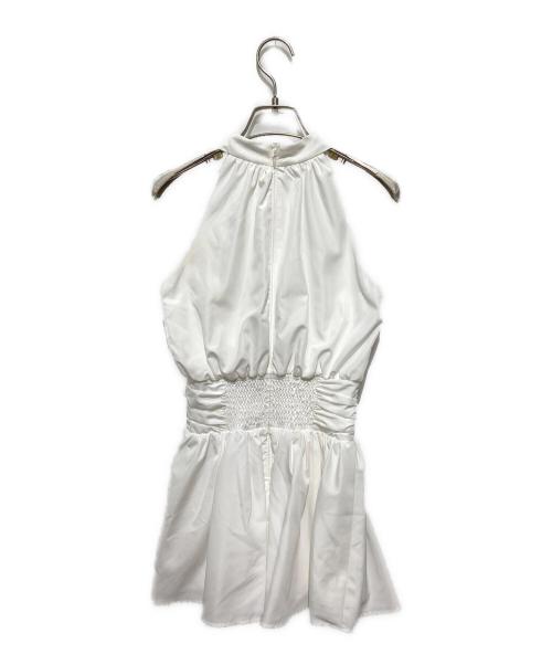 darich（ダーリッチ）Darich (ダーリッチ) アメスリギャザーフレアミニワンピース ホワイト サイズ:FREEの古着・服飾アイテム