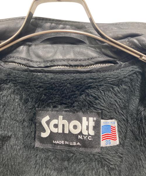 Schott（ショット）Schott (ショット) ライナー付きシングルライダースジャケット ブラック サイズ:36の古着・服飾アイテム