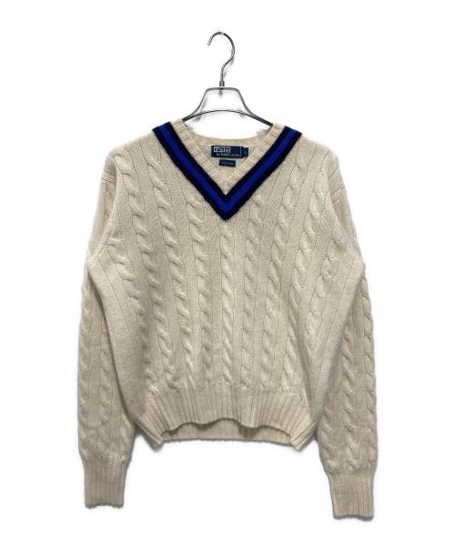 POLO RALPH LAUREN（ポロ・ラルフローレン）POLO RALPH LAUREN (ポロ・ラルフローレン) チルデンセーター ベージュ サイズ:Lの古着・服飾アイテム