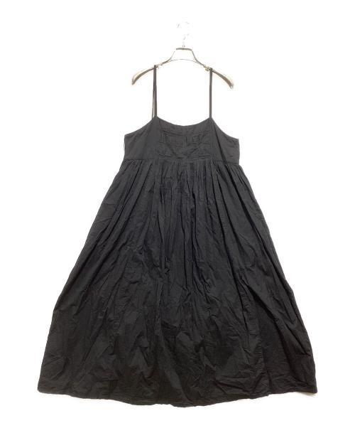 KAGURE（カグレ）KAGURE (カグレ) ピンタックキャミワンピース ブラック サイズ:FREEの古着・服飾アイテム