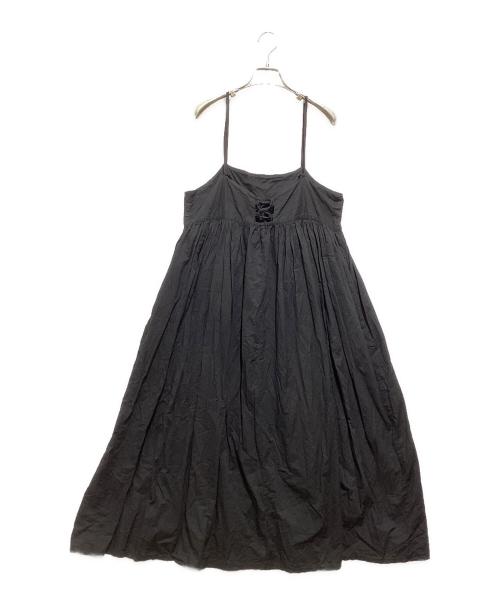 KAGURE（カグレ）KAGURE (カグレ) ピンタックキャミワンピース ブラック サイズ:FREEの古着・服飾アイテム