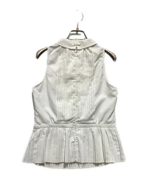 HER LIP TO（ハーリップトゥ）HER LIP TO (ハーリップトゥ) マノンプリーテッドペプラムトップ ホワイト サイズ:Ｍの古着・服飾アイテム