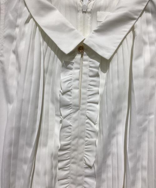 HER LIP TO（ハーリップトゥ）HER LIP TO (ハーリップトゥ) マノンプリーテッドペプラムトップ ホワイト サイズ:Ｍの古着・服飾アイテム