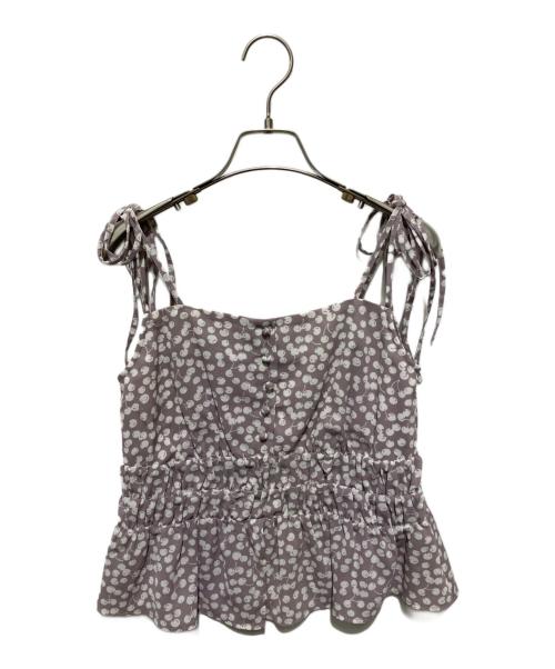 HER LIP TO（ハーリップトゥ）Her lip to (ハーリップトゥ) チェリーパターンストラップトップ ピンク サイズ:Ｓの古着・服飾アイテム